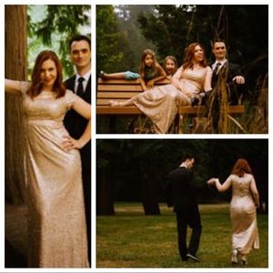 Adrienne Papell sequin dress